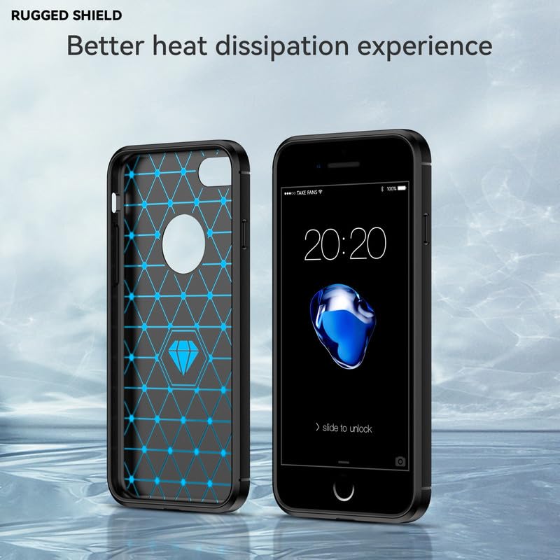Image of Basic Case for iPhone 7, iPhone 8 (Carbon Fibre Black)