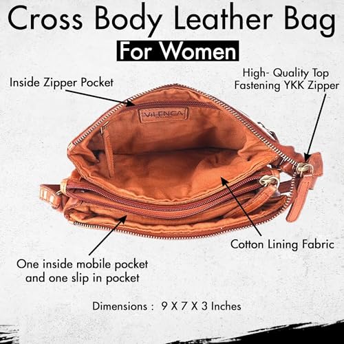 Leather Crossbody bag & Wallets for Women, Small Wallet for Ladies Zipper Coin Purse4