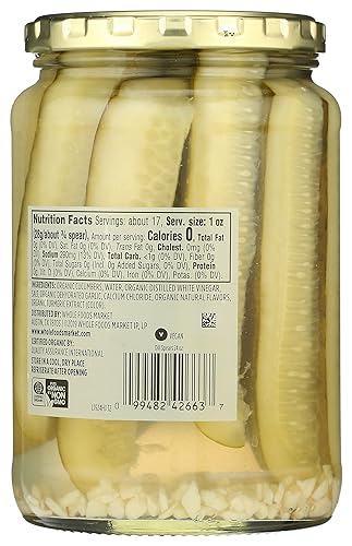 Image of 365 by Whole Foods Market, Organic Kosher Dill Pickle Spears, 24 Fl Oz (Pack of 3)