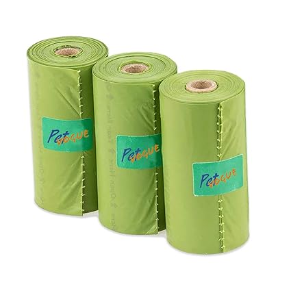 PetVogue Scented Poop Bags, 9 x 13 inch, 3 Rolls, 45 Bags