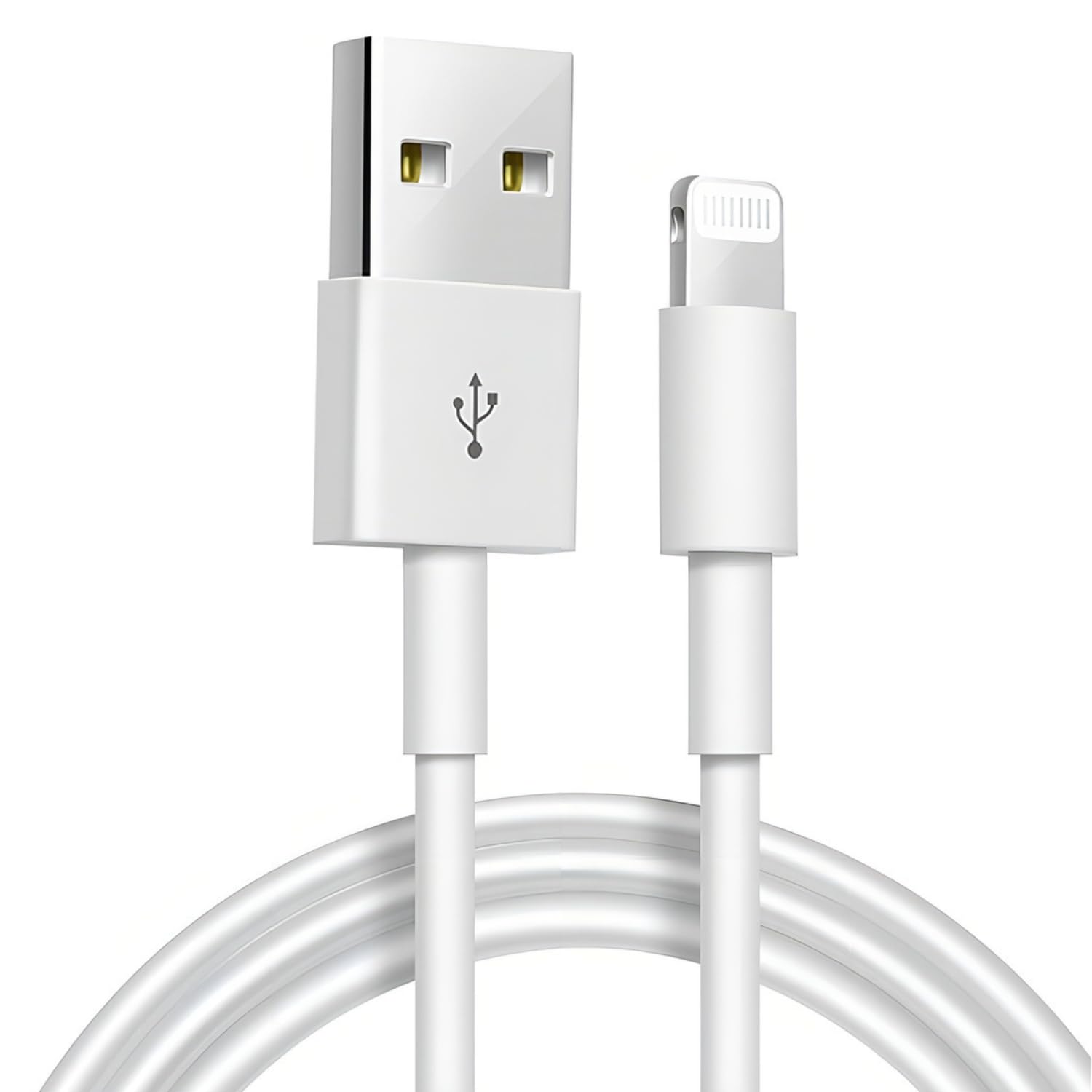 Cabo USB para Lightning Reforçado 1M, Compatível com iPhone 6 7 8 X Xs 11 Se 12 Xr 13 14 Pro Max – Carregamento Turbo e Transferência de Dados
