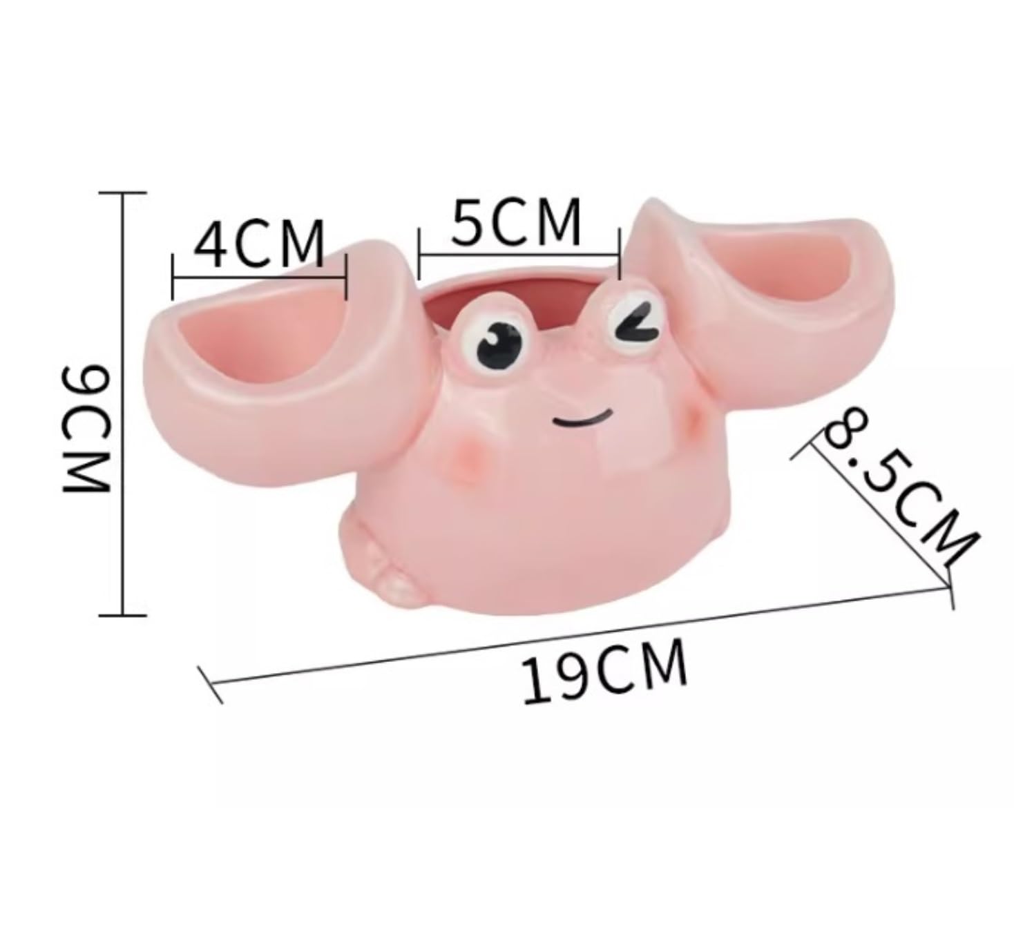 Porta Cepillo Dientes Baño Accesorios De La Encimera del Tenedor Cepillo Dientes Forma Cangrejo Cerámica For El Cuarto Baño Hogar Y Cocina(Pink)