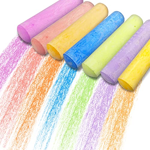 100 Pcs 20 Colors Jumbo Sidewalk Chalks Set For Kids Washable Drawing Chalks Paint On Chalkboard Playground Blackboard Classroom Party Favors Birthday Gift #TOP3