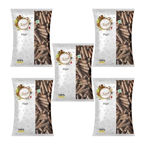 Image of Chounk Premium Pipli Long Pepper Whole - 250 Gram (50 gram X Pack of 5) | Long Pepper Pippali, (Pipli,Pipal Badi, Pippali), Black Pepper, Whole Spices