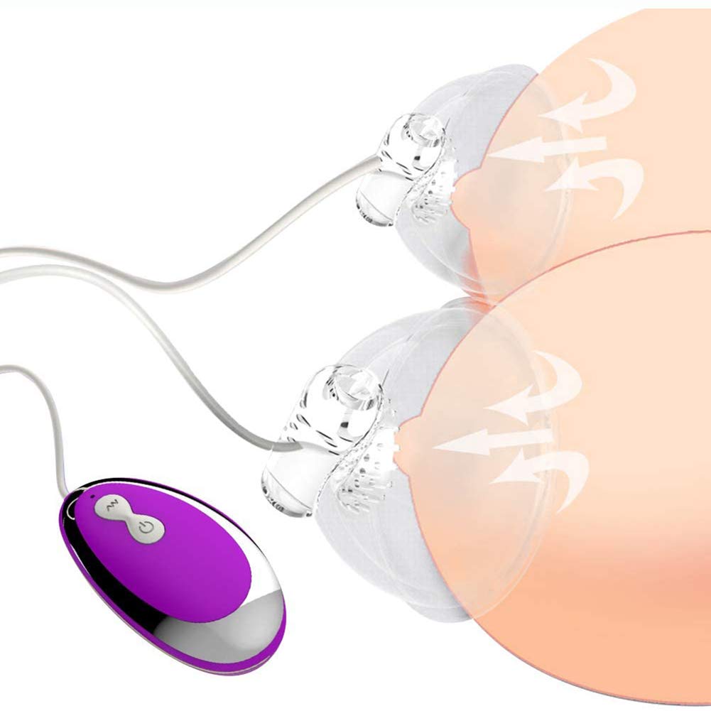 Mamelon & succion Tire-lait Vibromasseur Silicone Langue Lécher Seins Tasses Masseur Sex Toys Agrandisseur pour les femmes,Violet