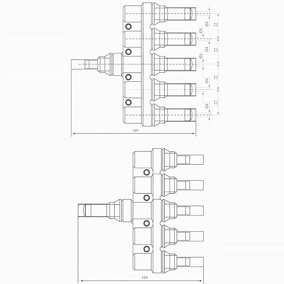 BAYM M C 4 Solar Panel T Branch 5 to 1 5M/F + 5F/M Cable Connector Solar Wire Connector T-Type T5 Coupler Combiner(1 Pair)