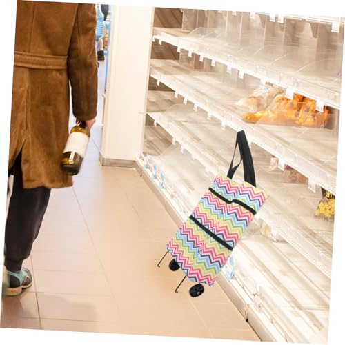 Parliky Faltbarer Einkaufstrolley mit Große Kapazität Klappbare Einkaufstasche aus Kunststoff für Supermarkt Reisen Camping Picknick Vielseitig Nutzbar – Bild 3