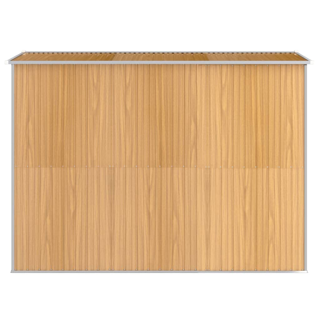 Abri de jardin en acier galvanisé Marron clair 192 x 274 x 223 cm