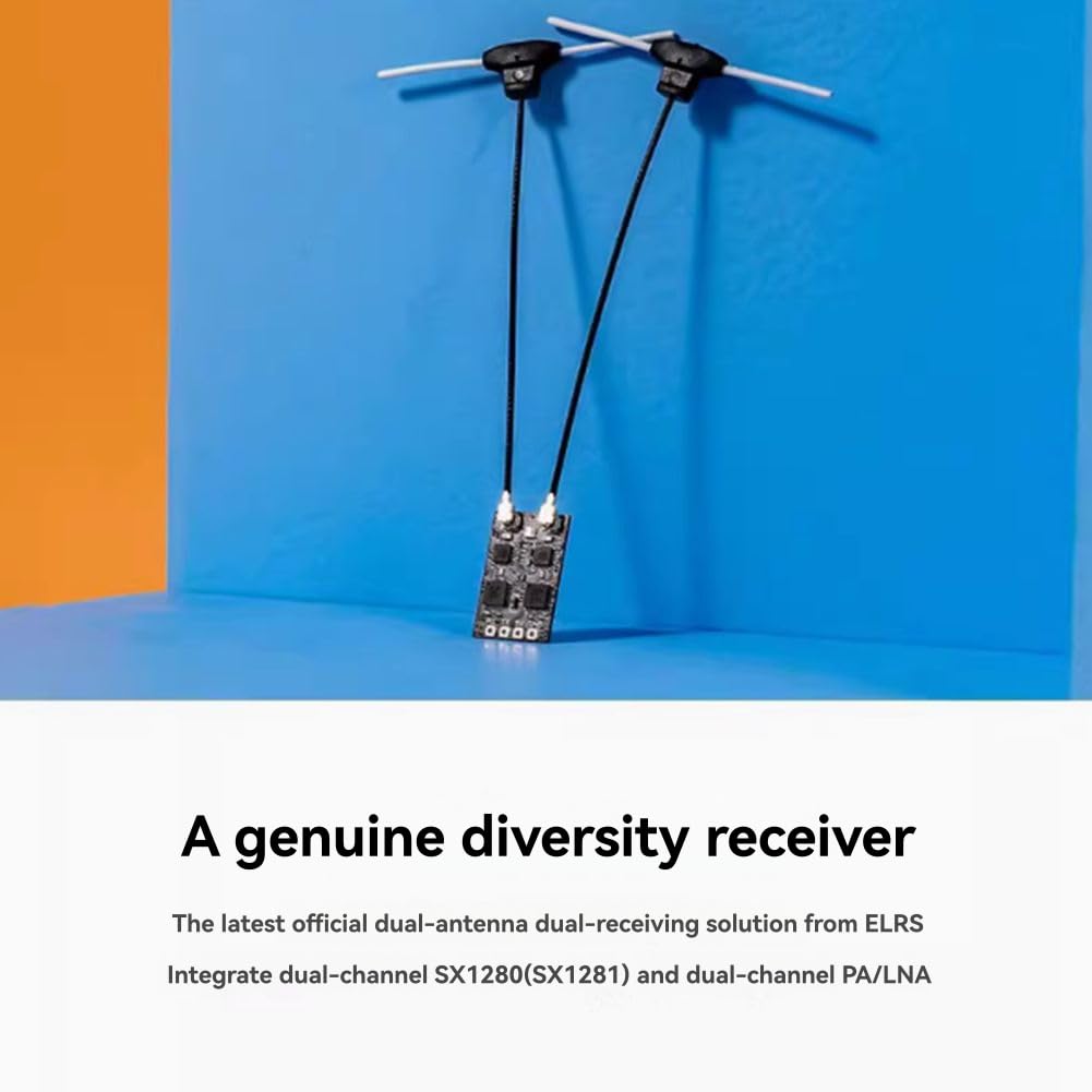 Ricevitore di Diversità Super D ELRS Exesslrs RX 2T Antenne con TCXO in per RC FPV A Lungo Raggio/Freestyle Drone ELRS 915MHz