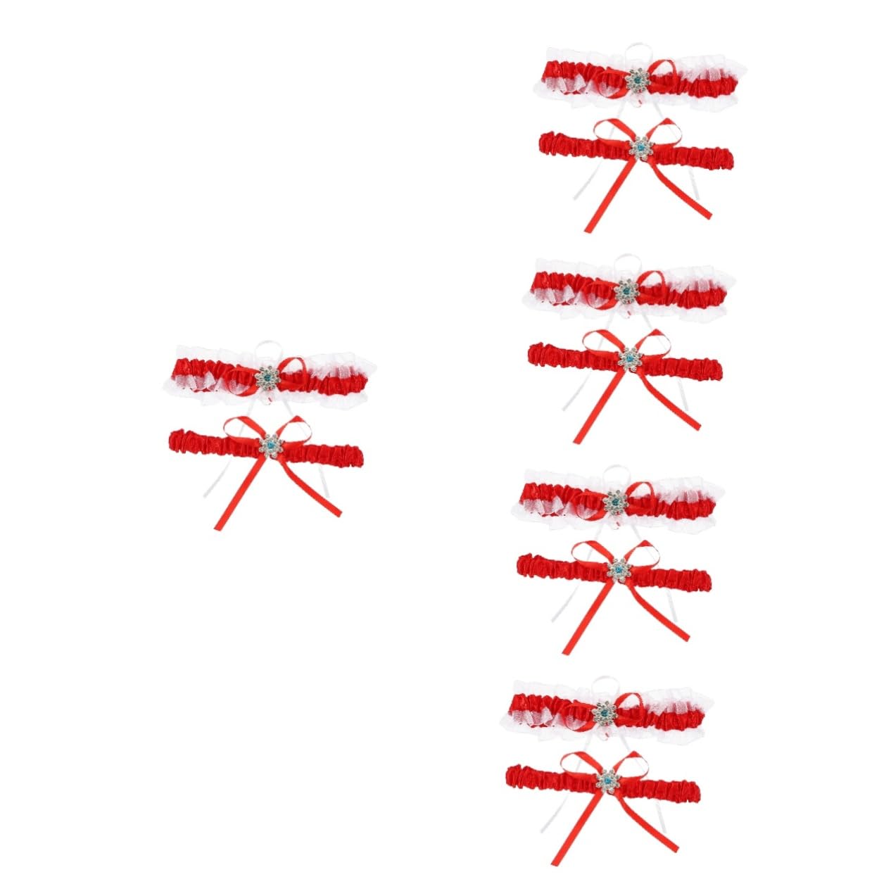 VALICLUD 5ensembles Jarretelles Élégantes Dentelle Élastique pour Mariée Accessoire Nuptial Confortable Et Chic pour Promenade Et Événements Festifs