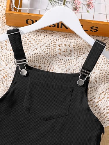 Floerns Girl's Corduroy Sleeveless Button Pinafore Dress Bib Suspender Dress Without Tops3