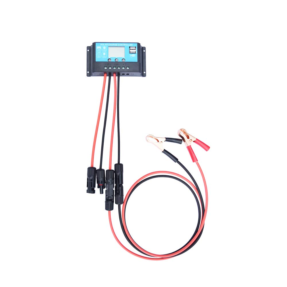 XINPUGUANG Kit pannello solare 200W 2 pezzi 100w 18v Pannelli solari flessibili Modulo monocristallino fotovoltaico Regolatore solare 20A per camper, auto, barche, roulotte, batteria 12v (Blue)