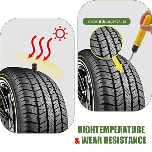 Image of 30 Pack Car Tire Repair Nail, Soft Rubber Nail for Tire Puncture Repair, Quick Repair, Universal Waterproof Durable Motorcycle Tire Repair Tools for Truck SUV Car Tractor (Black)