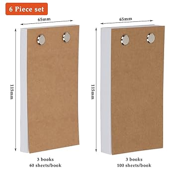 Amazon.co.jp: NA 6枚 A6 空白フリップブック描画用紙 穴付き