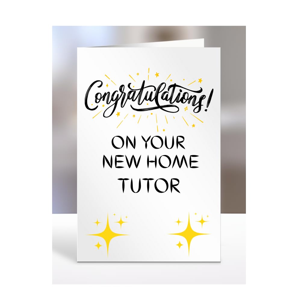 Congratulations on your new home Tutor Card, New House, Gifts for Men, Women, Presents for Man, Woman or Person, Greetings Card, A5-125_203