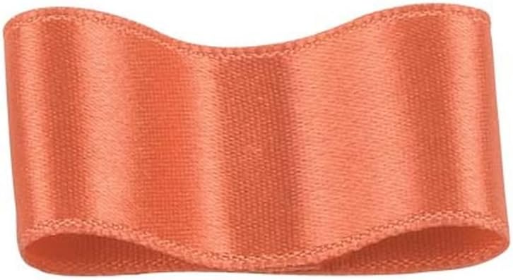 RibbonBon シルクシングルサテンリボン #115 ライトサーモン 24mm幅 巻(30m) 9サイズ50色展開