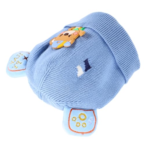 1Pc Winter Knitted Beanie Hat for Boys and Soft Woolen Cap for Outdoor Use Warm Fashion Accessory for Cold Weather Blue