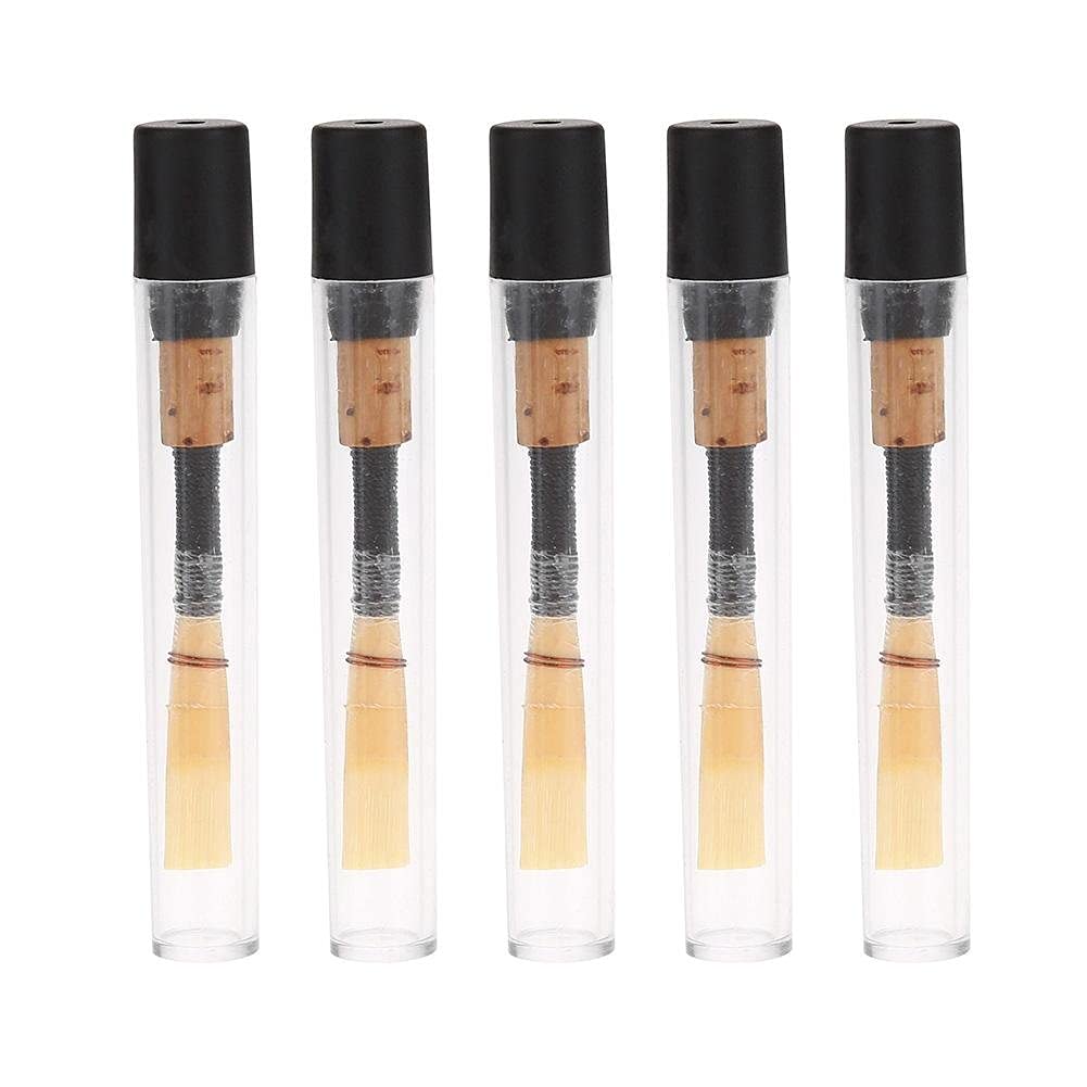 Bnineteenteam Ance per Oboe Ance Medio morbide di Alta qualità Ance per obo Sughero Reed Parti per Strumenti a fiato con Manicotto a Tubo Trasparente