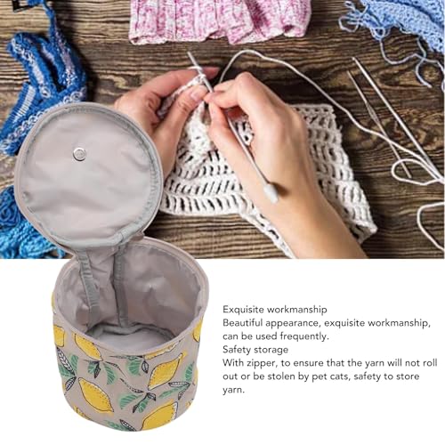 Saco de Armazenamento Redondo do Fio, Fechamento Dobrável do Zíper do Punho para o Armazenamento Por