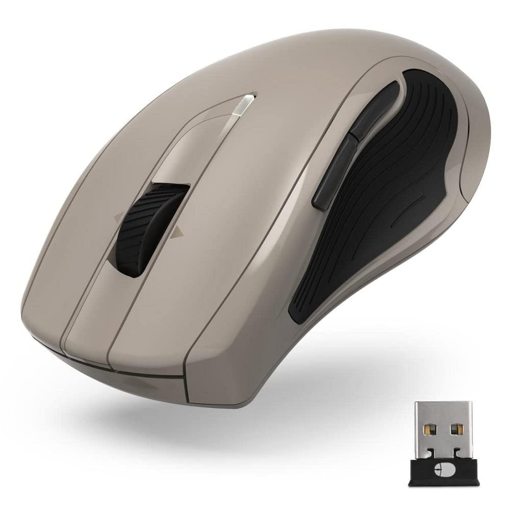 Hama Computermaus kabellos (Funkmaus mit 7 Tasten, Geräuschlose Laserfunkmaus für PC, Laptop und Notebook für Rechtshänder, 600/1200/3200 dpi, Windows 11/10/8/7/Vista/XP, MAC) blau