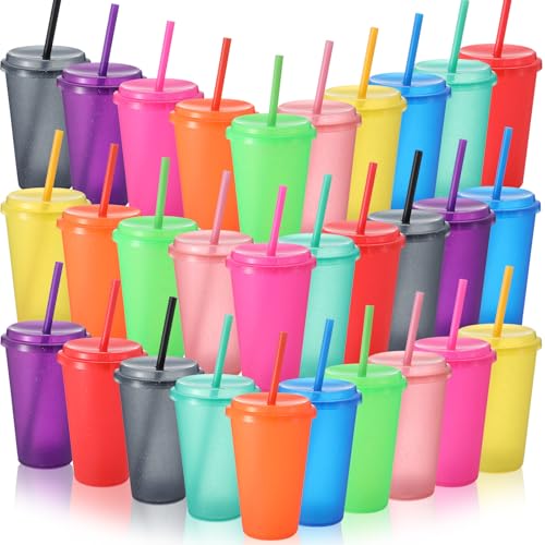 Honeydak 30 Pack Colorful Glitter Cups