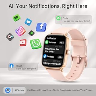 Smart Watches for Women (Answer/Make Calls),1.85" HD Screen Fitness Watch with Bluetooth 5.3,Heart Rate/Sleep/SpO2 Monitor,110+ Sports Modes,IP68 Waterproof Smartwatch,Activity Tracker for Android iOS