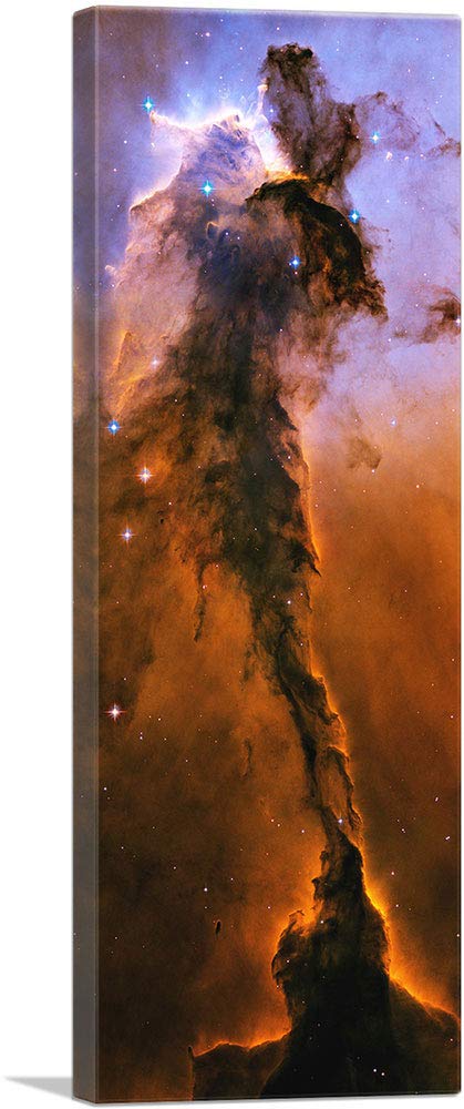 ARTCANVAS Hubble Telescope Eagle Nebula Stellar Spire Canvas Art Print Stretched Framed Painting Picture Poster Giclee Wall Decor - 36" x 12" (0.75" Deep)