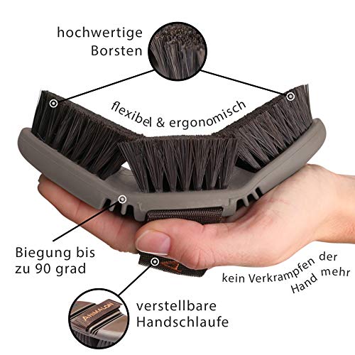 Animalon CareFlex Kardätsche | Flexible & Ergonomische Pferde-Bürste Mit Klettverschluss für Jede Putzbox | Pferde Zubehör