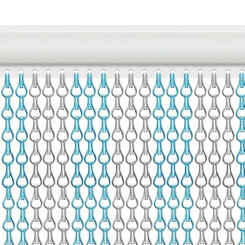 90cm x 200cm Premium Aluminium Fly Screen Chain Curtain - Heavy D...