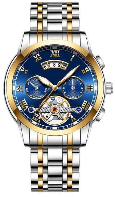 Image of KITCONE Multicolour Dial Analogue Men's Wrist Watch with Date Calendar, Metal Case and Strap Chronographs is Decorative Non Functional - MZ1