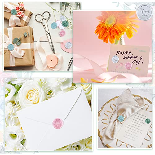 100 Pcs Adhesive Wax Seal Stickers In 4 Styles, Vickes Envelope Seal Stickers Wedding Stickers Self Adhesive Stickers For Christmas Halloween Birthday Brida #TOP5