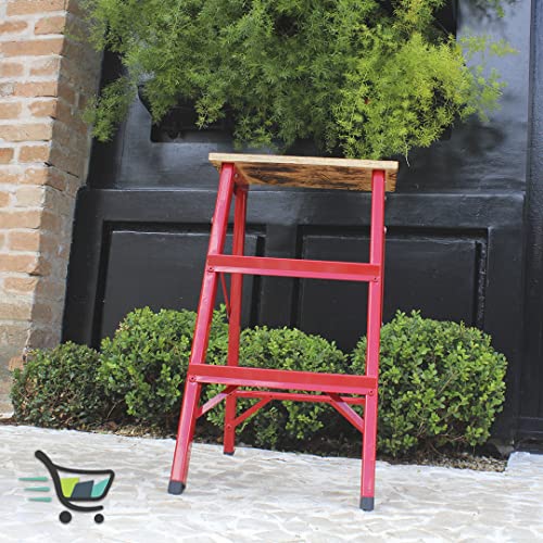 Escada Banqueta 3 Degraus Vermelha