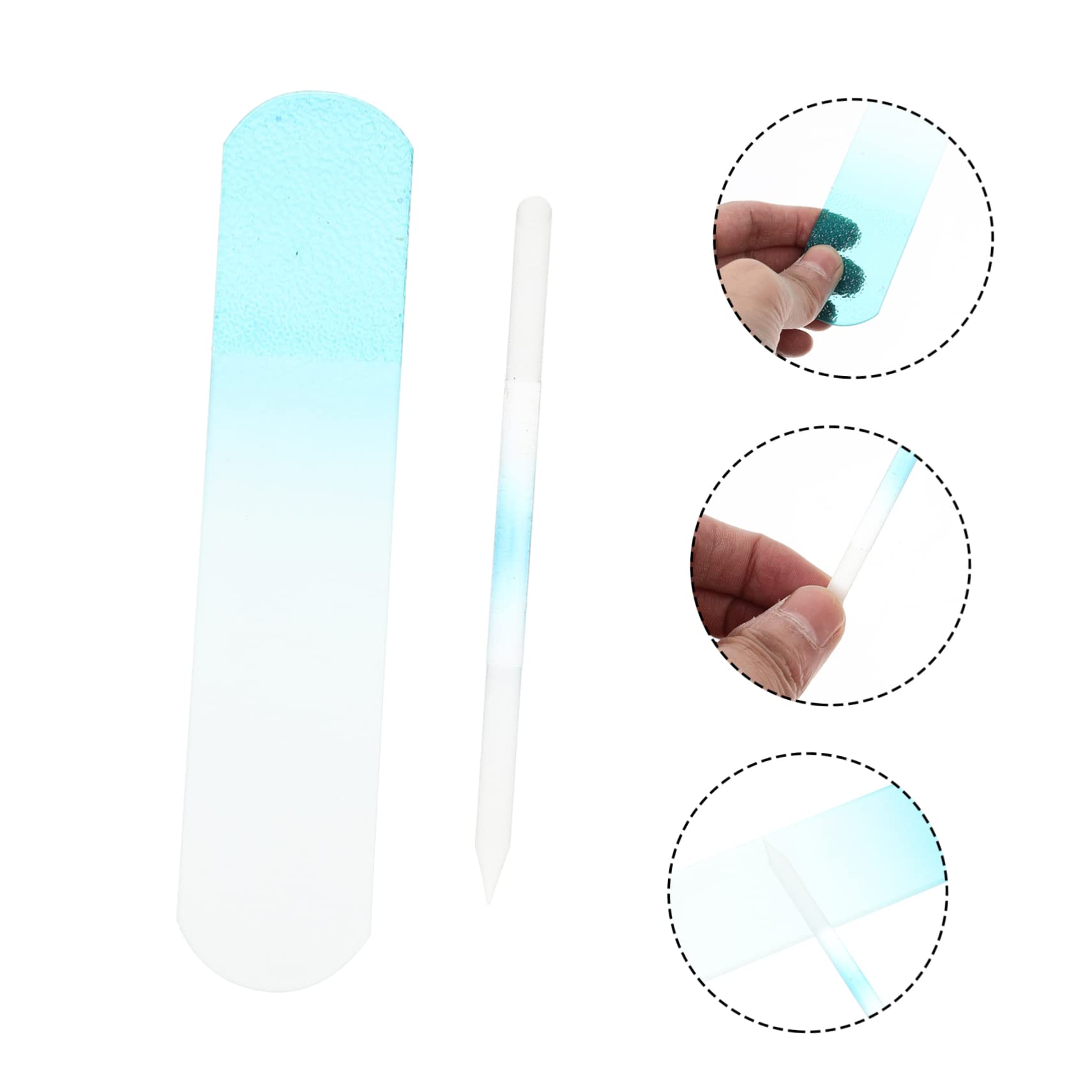 FRCOLOR 8piezas Limas De Uñas De Herramienta De Manicura Doble Cara Para Uñas Para Casa y Salones De