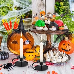 Taper candle holders 2 count candlestick holders black candle holder decor  urban country home decor