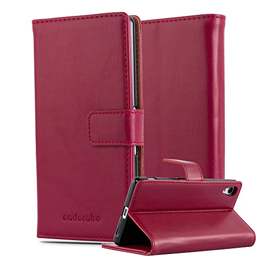 Cadorabo Funda Libro para Sony Xperia Z4 en Rojo Burdeos   Cubierta Proteccíon con Cierre Magnético, Tarjetero y Función de Suporte   Etui Case Cover Carcasa