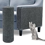 78.7"x14.6" Trimmable Cat Scratch Furniture Protector - Climbing Self-Adhesive Cat Scratching Pad Mat, Couch Protector from Claws for Scratch Post Cat Tree Shelves Wall, Dark Gray