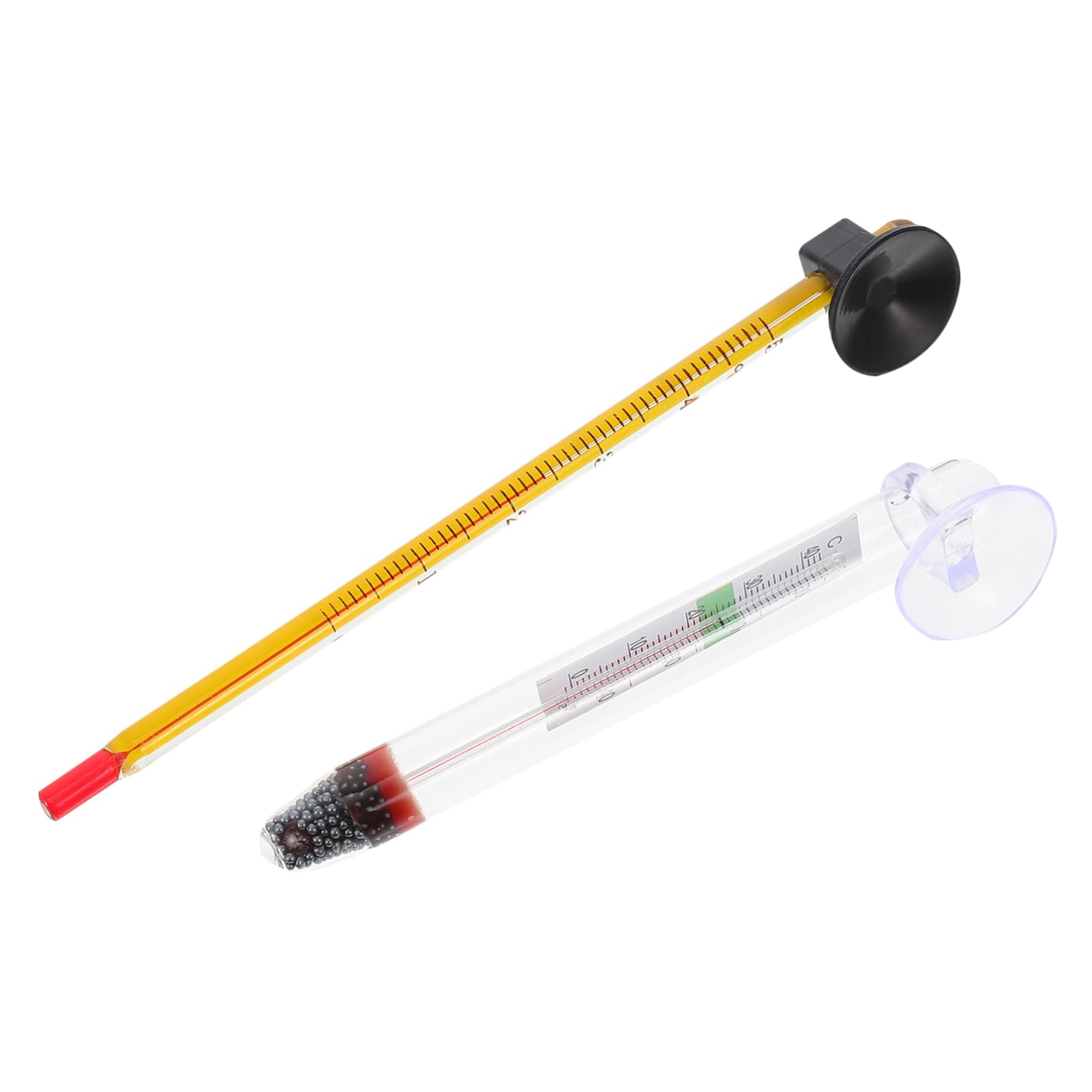 Happyyami Fish Aquarium Thermometer Temperature Gauge Suction Cup Mount Glass Material