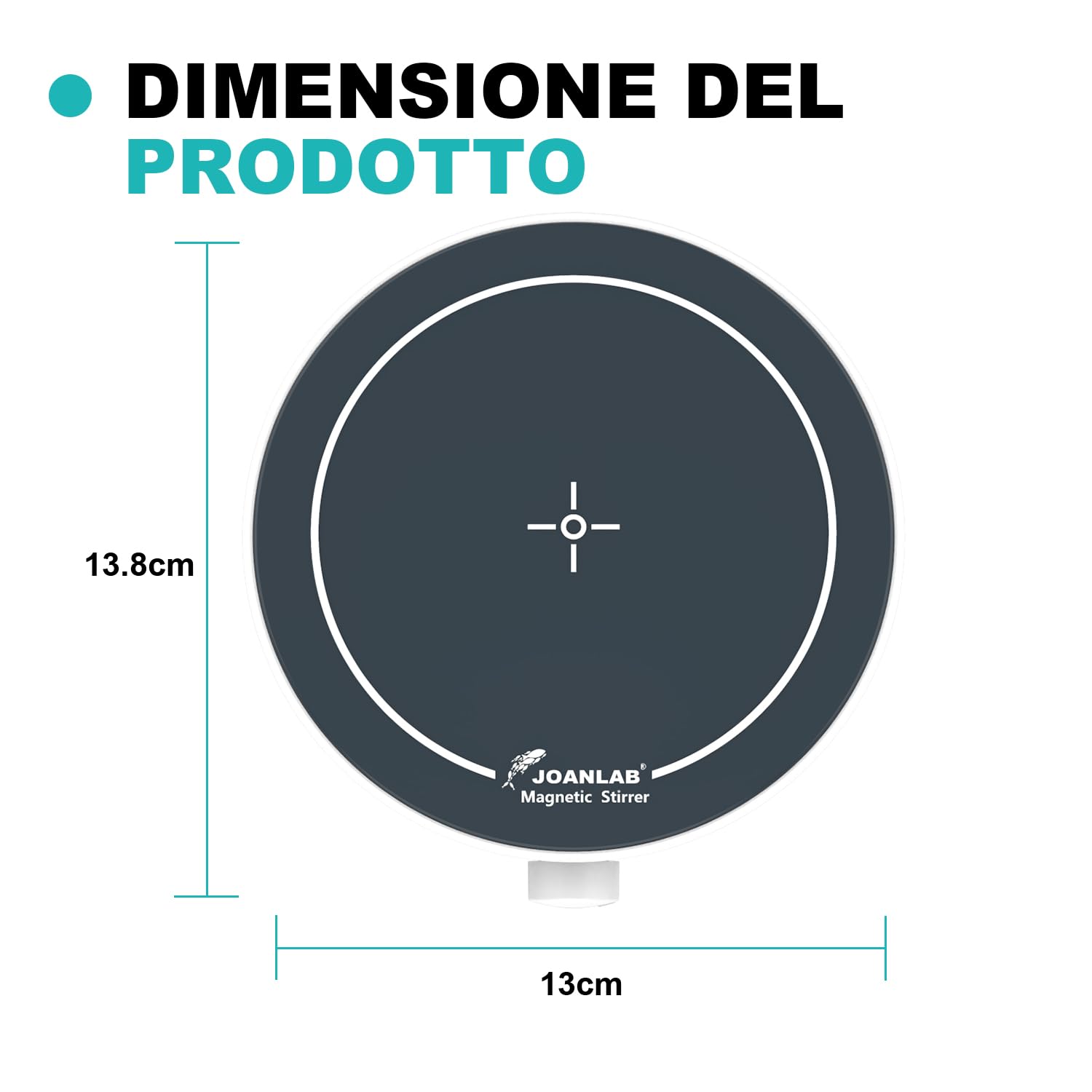 JOANLAB Agitatore Magnetico, compatto e portatile, per laboratorio e produzione domestica di birra