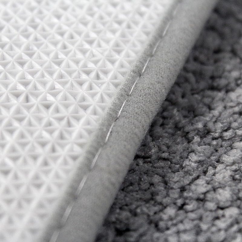 Miniatura 7 de Alfombra de baño de microfibra suave para baño antideslizante (gris, 50 a 23.6 in)