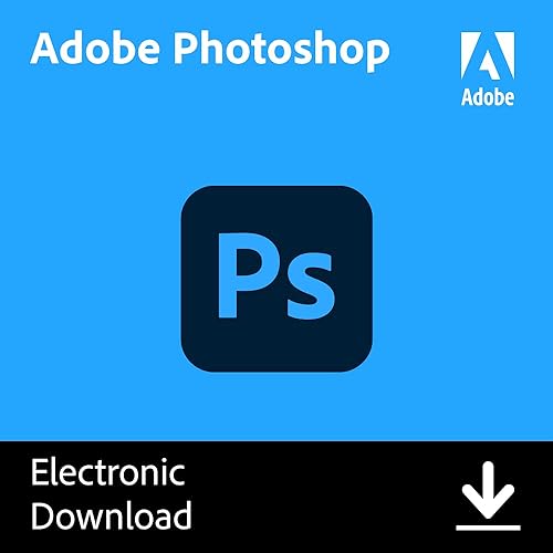 Adobe Photoshop Photo, Image, and Design Editing Software 12-Month Subscription with Auto-Renewal, PCMac