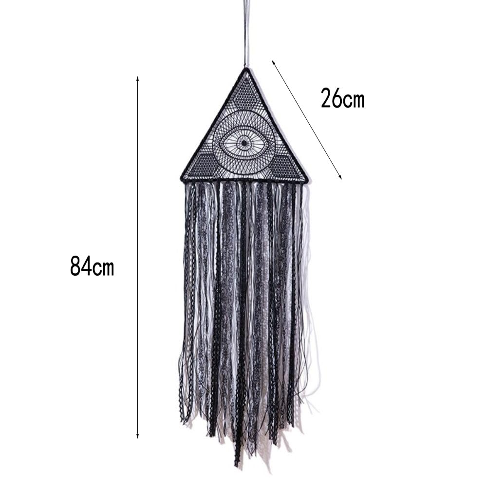 Dream Catcher Black Evil Eye Dream Catchers for Wall Hanging Home Decor Large Black Turkish Eye Wall Ornament Gift Bedroom Gothic Decor