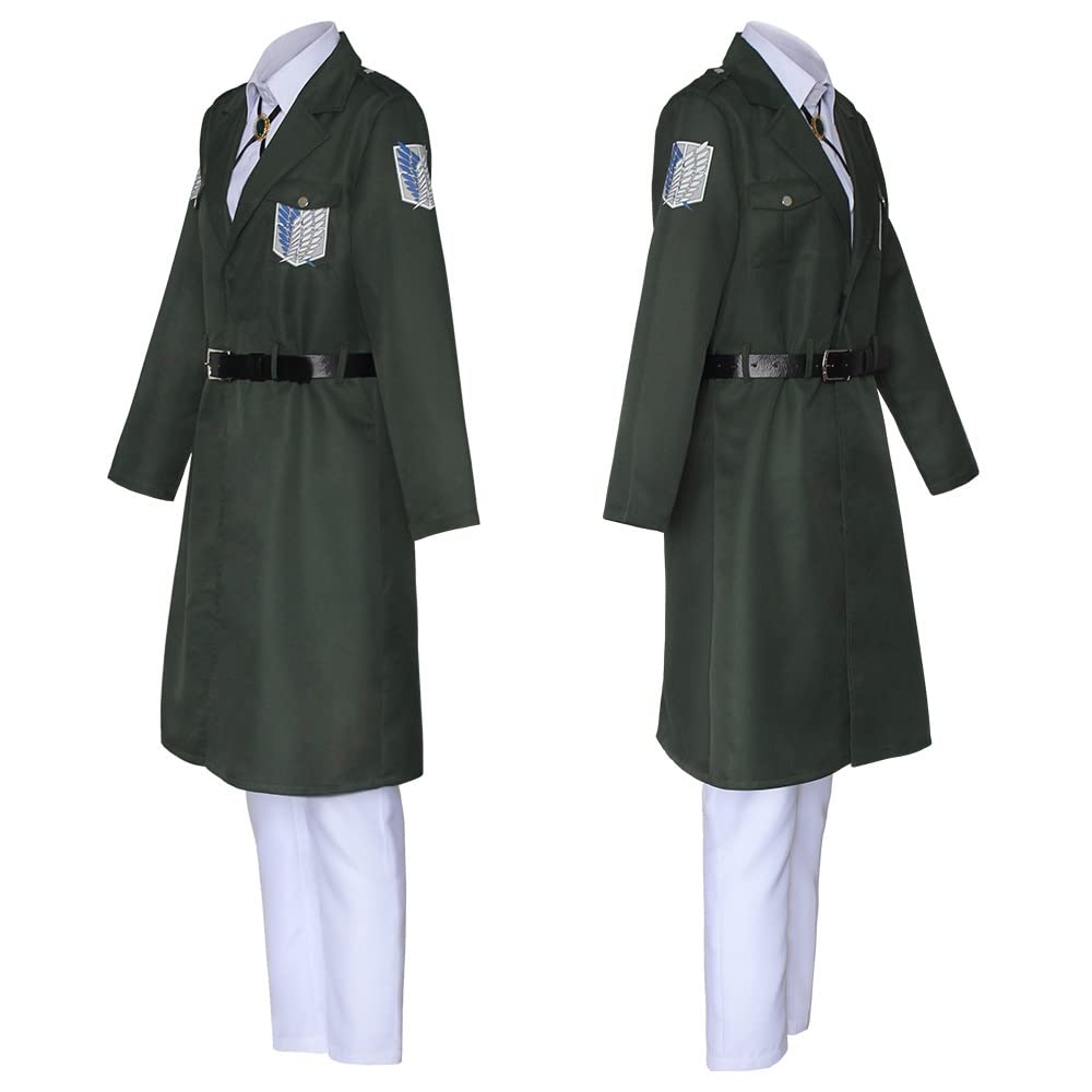 Cappotto Verde Maschera Carnevale Simil Attack Titans Costume Cosplay ATITAN31