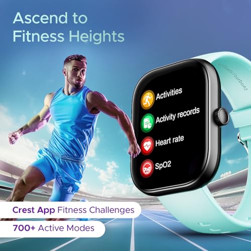 Image of Boat Wave Sigma 3 w /Turn-by-Turn Navigation, 2.01 inch HD Display, BT Calling, Crest+ OS, QR Tray, Watch Face Studio, Coins, Emergency SOS Smart Watch for Men & Women(Mint Green)