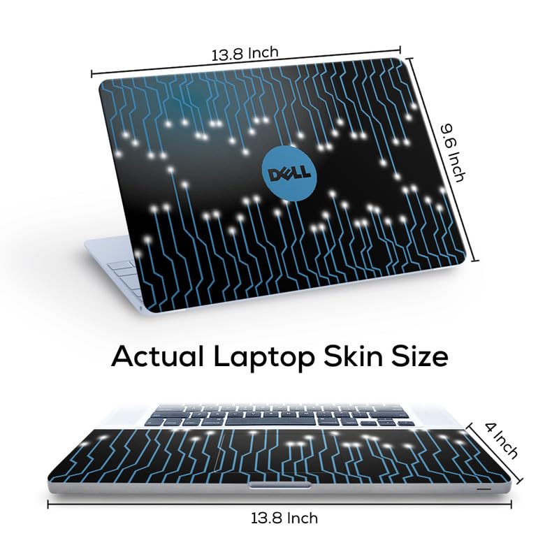 Image of Galaxsia DL238 Top+Wrist Pad Vinyl Laptop Skin /Sticker /Cover for 14 Inches Laptops Laminated-Removable-HD Quality Compatible for Dell (13.8x9.6 Inches)