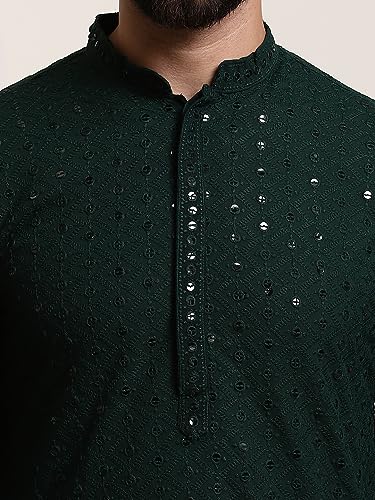 Image of SOJANYA Timeless Traditions (Since 1958) Men's Pure Cotton Sequin Embroidered Kurta Pyjama Set