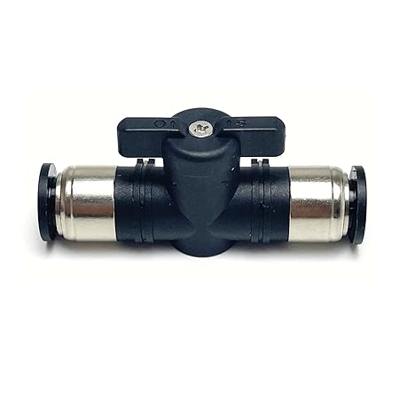 VETLEY PNEUMATIC Ball Valve 3/8 Inch Tube OD Push to Connect Fitting for control equipment on and off Air Flow Control Valve BVU-3/8(Pack of 1)
