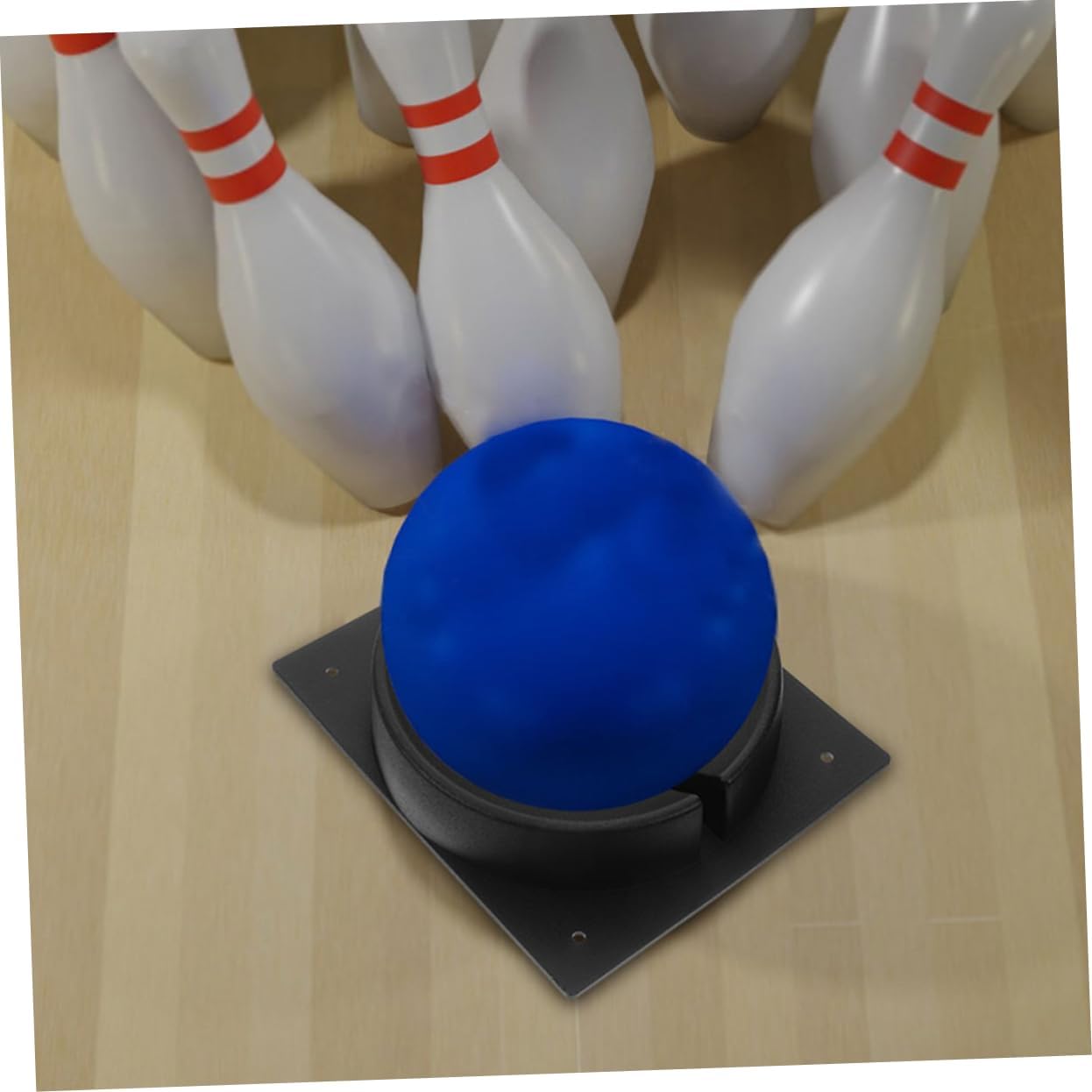 VANZACK 2pcs Bowling Ball Holder Base for Indoor Display Durable Plastic Sports Ball Rack with Sleek Design for Bowling Alleys and Home Use