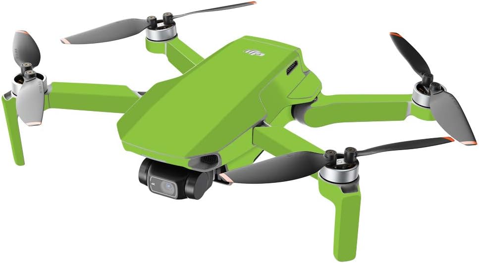 MightySkins Compatible with DJI Mini 2 Portable Drone - Solid Lime Green | Protective, Durable, and Unique Vinyl Decal wrap Cover | Easy to Apply, Remove, and Change Styles | Made in The USA