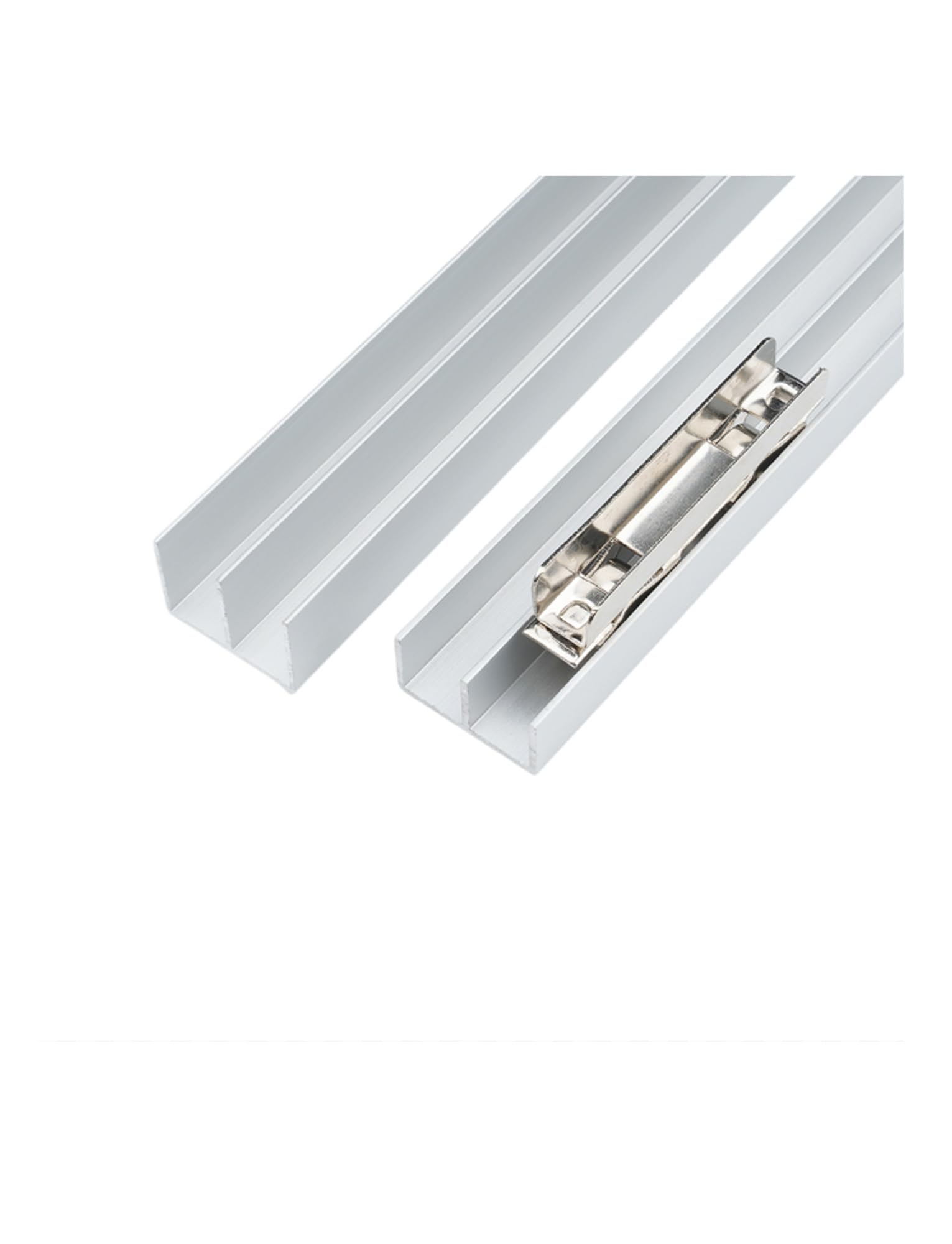 Zestaw aluminiowych prowadnic do drzwi przesuwnych z kółkami ze stali nierdzewnej 1 zestaw(200cm)