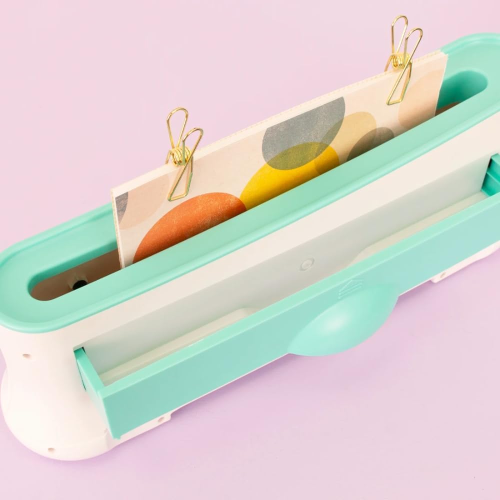 Craftelier - Minty Thermal Binding Machine with 3 Color Binding Spines Set, Book Binder for Scrapbooking Projects, DIY Journals, Notebooks, Documents & Photo Books, 200 Sheets Capacity, Mint & White